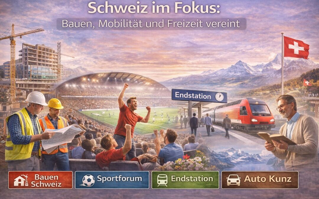 Schweiz im Fokus: Bauen, Mobilität und Freizeit vereint